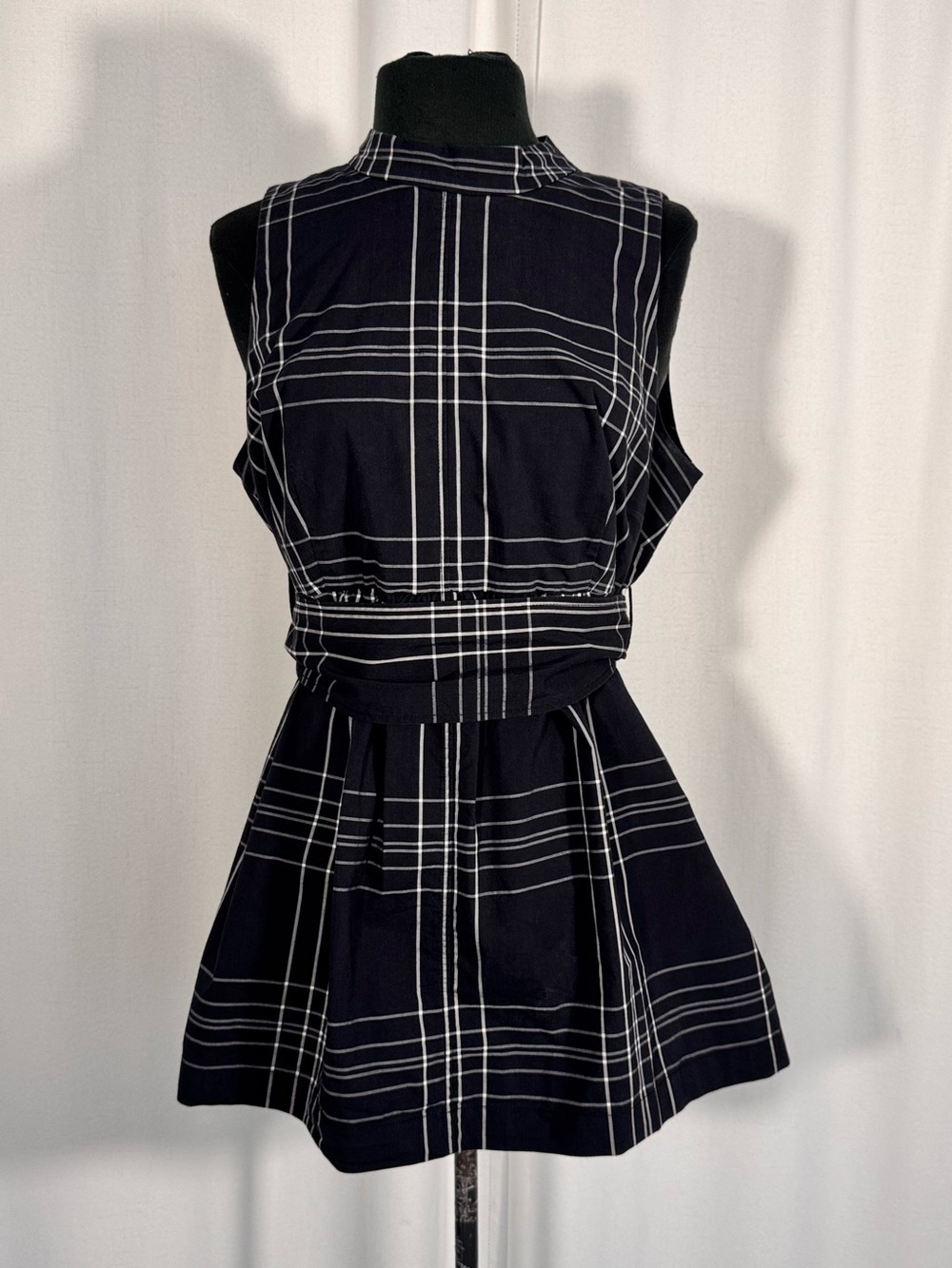 A Pea In The Pod Black Plaid Maternity Blouse